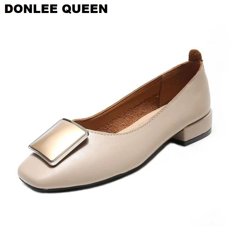 Туфли DONLEE QUEEN женские на плоской подошве Брендовые балетки квадратный носок с