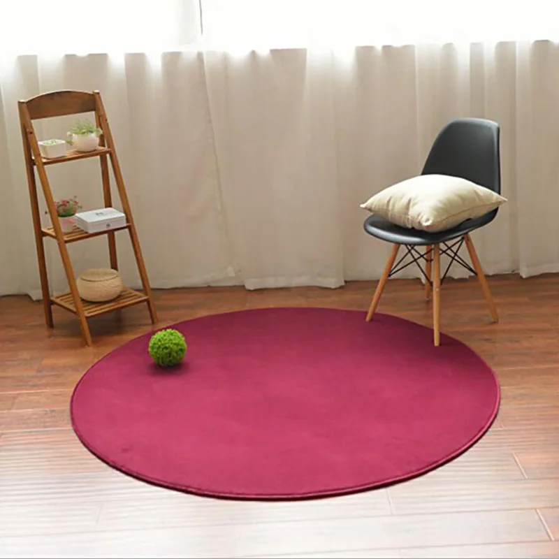 2020 Новый коралловый бархат круглый ковер современный простой стиль однотонный