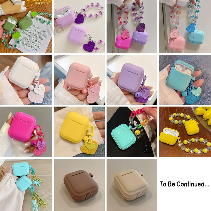 

For AirPods 3 Case Heart Bracelet Pendant Girl Gift Soft Silicone Earphone Cases For Apple Airpods Gen 1 2 Pro Case Cover Funda