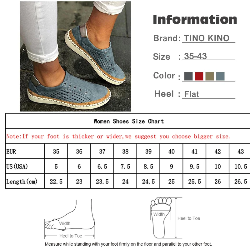 

Women Slip On Hollow Out Flat Ladies Breathable Loafers Casual Platform Vulcanized Sewing Female Fashion Comfort Shoes