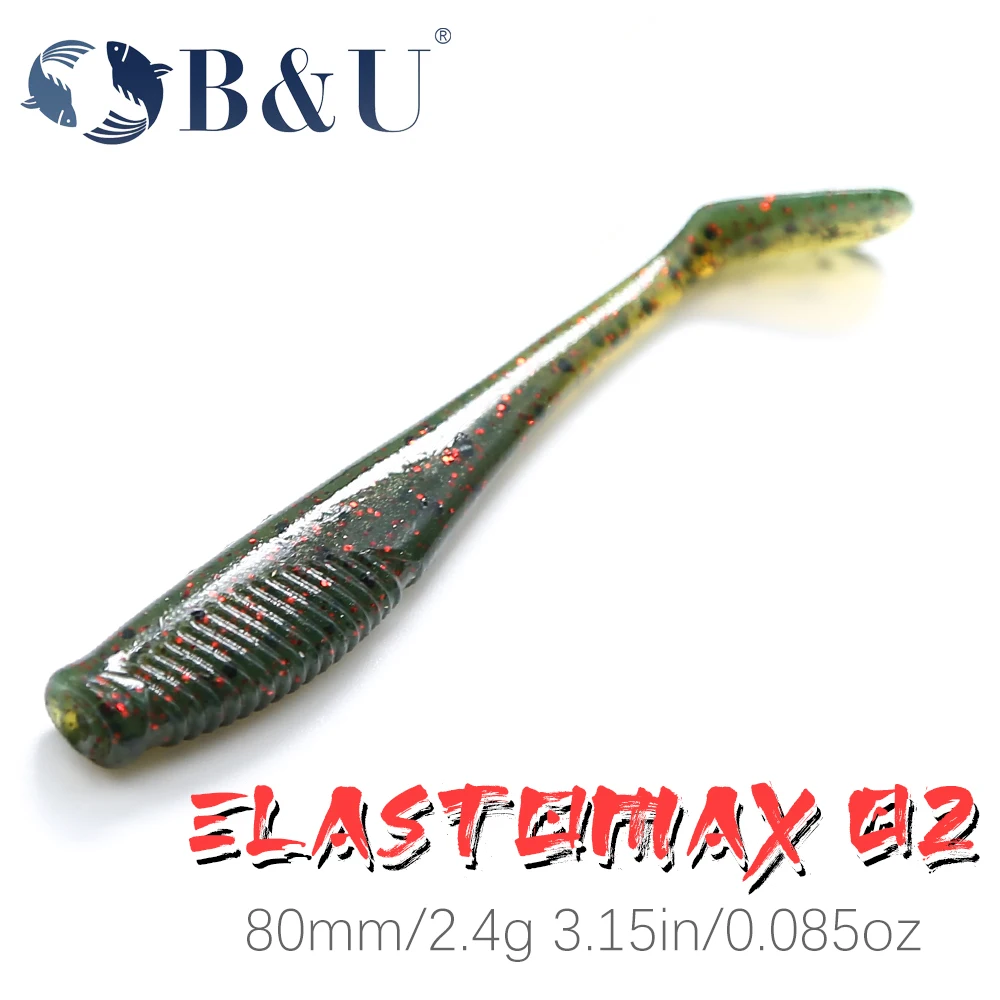

B&U ELASTOMAX Fishing Soft Lures 85mm Swimbaits Wobblers For Pike Carp Fishing Soft Lures Silicone Artificial Baits