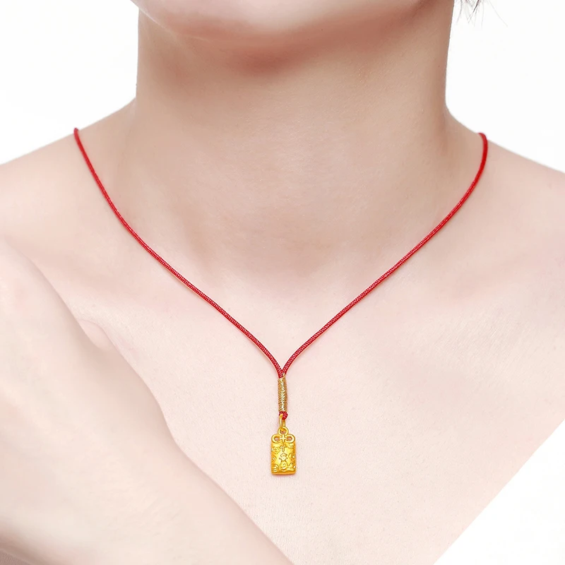 Новый 3D жесткое золото 999 Золотая подвеска с покрытыем цвета чистого 24 каратного