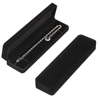 long velvet chain necklace gift box jewelry pendant display box for valentines day gifts storage display jewelry case
