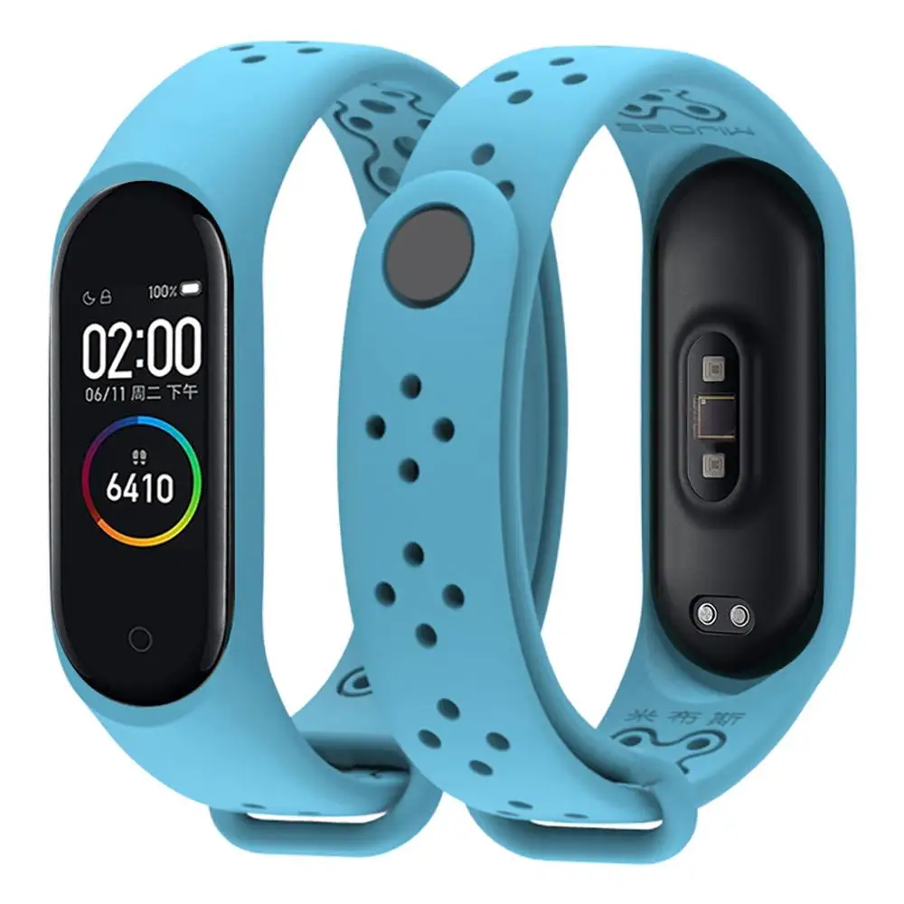 Силиконовый ремешок для умного браслета Xiaomi mi band 4 мягкие спортивные браслеты Mi NFC