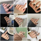 Металлическое геометрическое круглое кольцо, Открытое кольцо на указательный палец, женское ювелирное изделие, подарки
