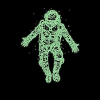 2021 new diy luminous astronaut iron on transfers for clothes stripes thermal heat transfer jacket punk metal patch