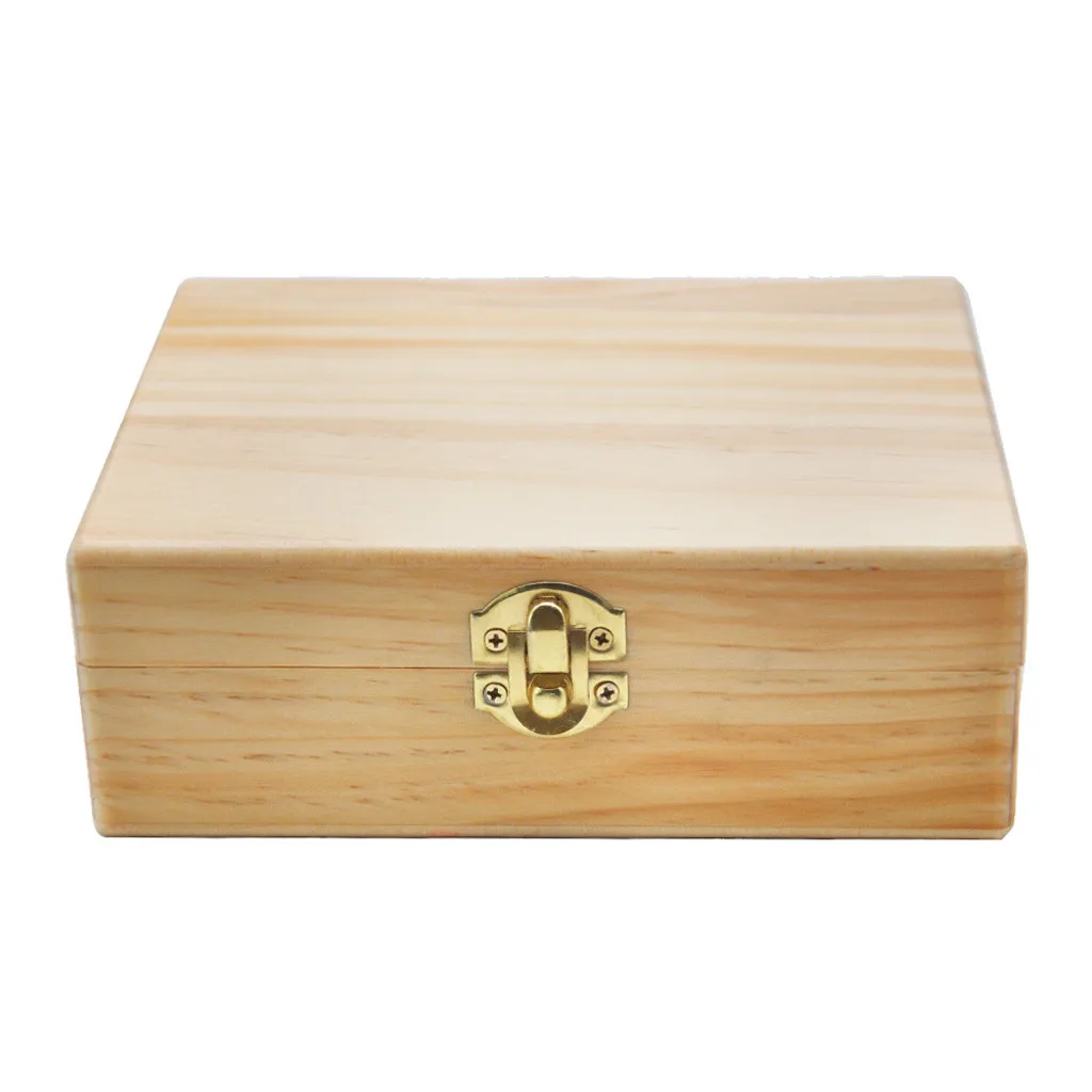 

Wood Stash Box With Rolling Tray Large And Perfect To Organize Your Accessories Compartment Storage Box Practical Adjustable55#