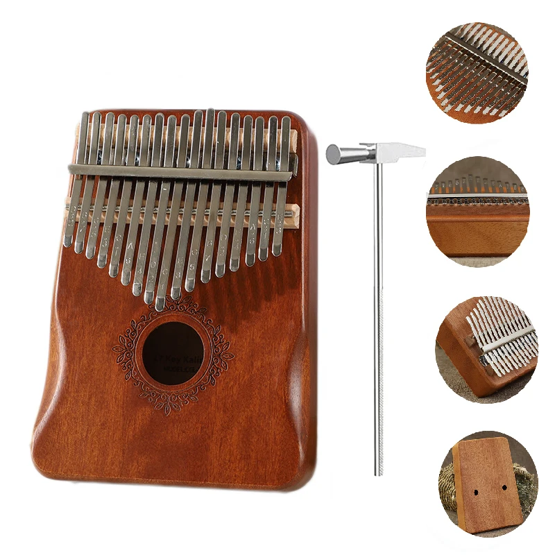 17 клавиш калимба большой палец пианино высокое качество дерево красное Африка