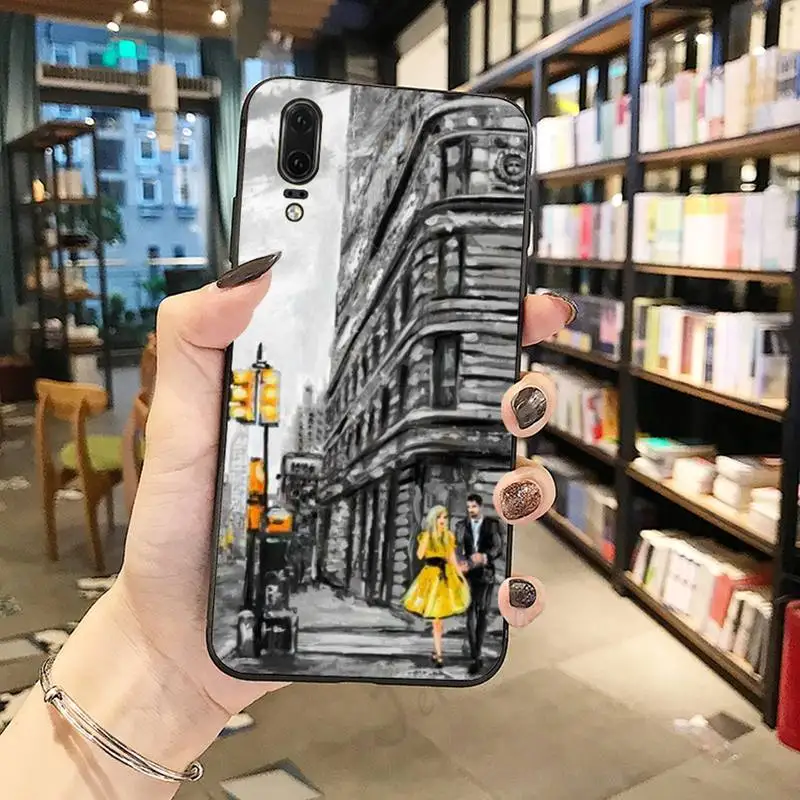

Fashion London Paris New york Lover Autumn Phone Case For Huawei honor Mate P 10 20 30 40 Pro 10i 9 10 20 8 x Lite