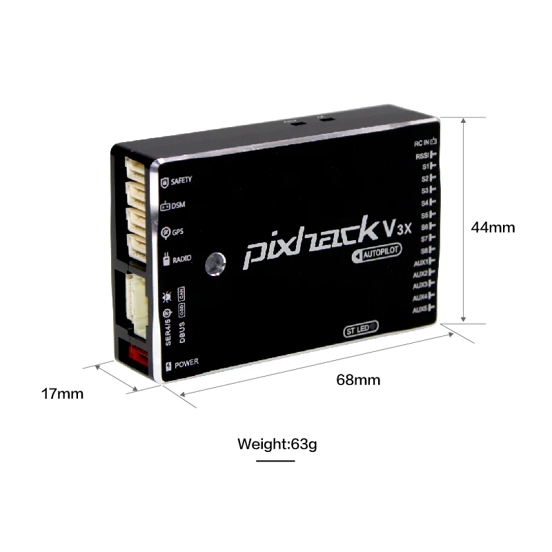 

CUAV Pixhack V3 Flight Controller Autopilot with M8N GPS For fixed wing multi rotor helicopter,VTOL,Vehicles,Boat