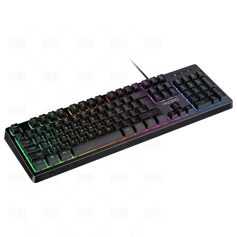 pink blue gaming keyboard mechanical feel wired usb rgb backlit color matching 104 keys keyboards for pc home office gamer free global shipping