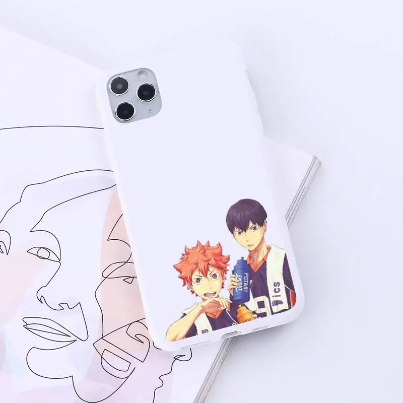 

Haikyuu volleyball anime Phone Case Candy Color for iPhone 6 7 8 11 12 s mini pro X XS XR MAX Plus