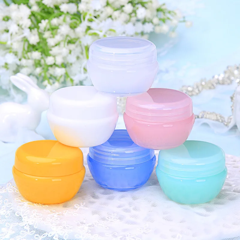10 шт./лот мини пустые банки Pots косметический макияж Внутренняя крышка крем для