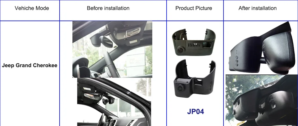 Jabriel Скрытая 1080P wifi Автомобильный видеорегистратор Автомобильная камера для джипа Grand Cherokee Compass ренегатский Чероки Grand Commander Патриот