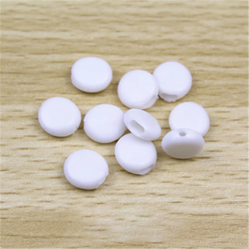 

100 PCs Rubber Buckle Fastener For Adjustable Mask Rope Accessory Black White Cylinder Tools