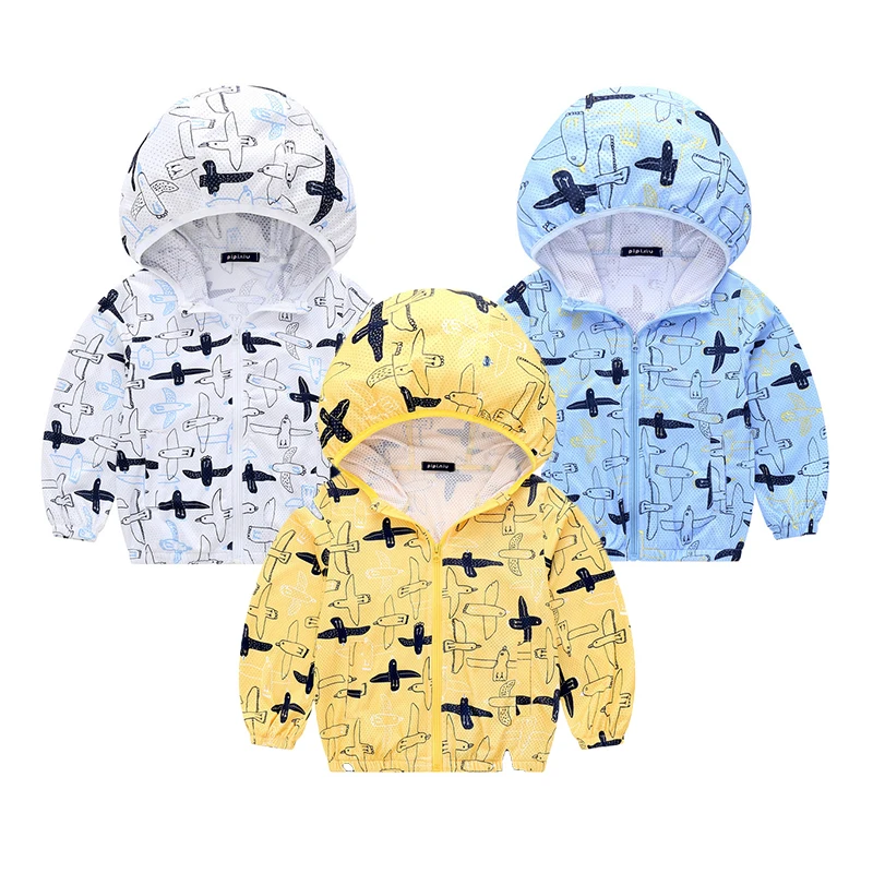 

2021 New Sun Protection Children's Coat Thin Breathable Cartoon Girl Coat Boy Coats Summer Casual Outdoors Children's Jacket Boy