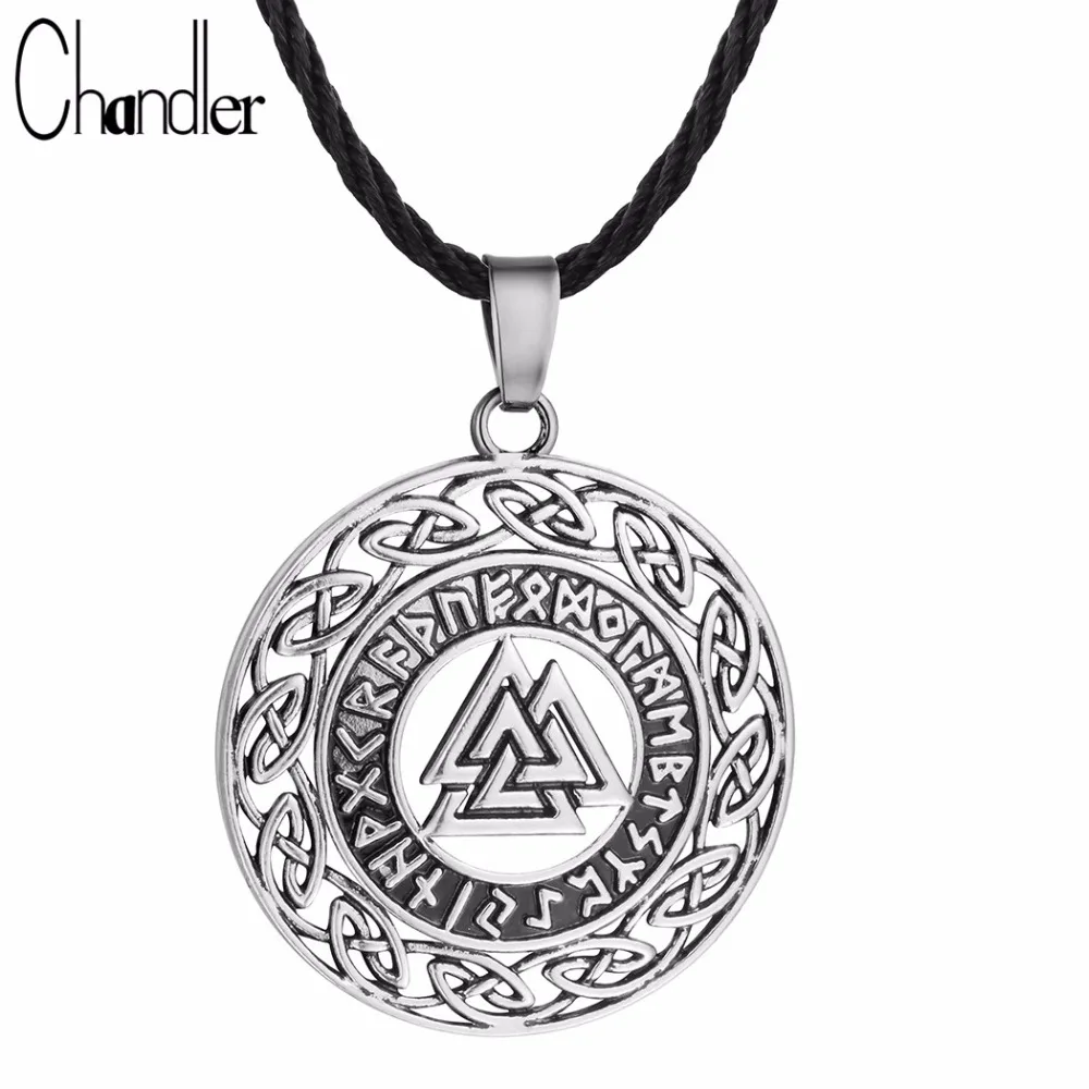 Чандлер Египет треугольное ожерелье для мужчин руны в стиле норвежских викингов