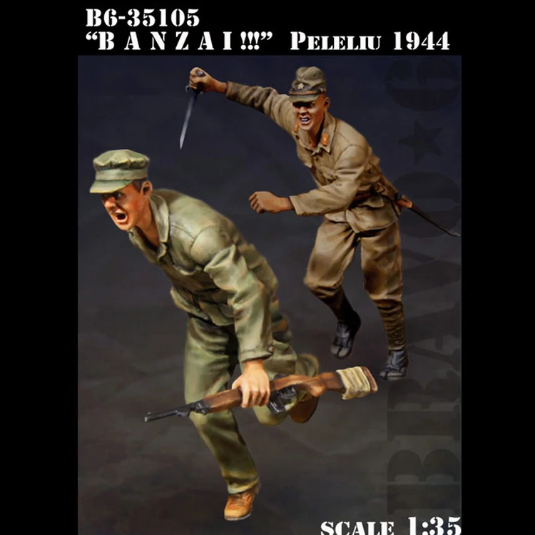 

1/35 банзай! Peleliu-1944, модель солдатика из смолы GK, военная тема Второй мировой войны, несобранный и Неокрашенный комплект