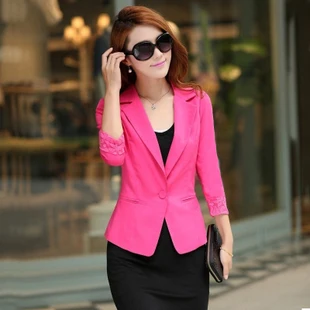 Female slim blazer femme outerwear spring summer women feminino chaqueta mujer casaca blanca yellow jacket abrigo | Женская одежда