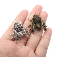 6pcs fashion silverbronze color cicada animal charms fashion diy metal zinc alloy pendant handmade craft jewelry making