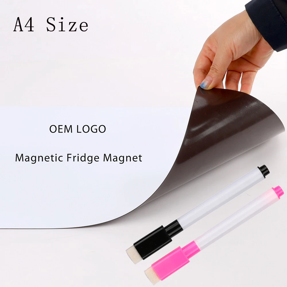 А4 Размер Магнитная белая доска магниты на холодильник сухая протрите маркер