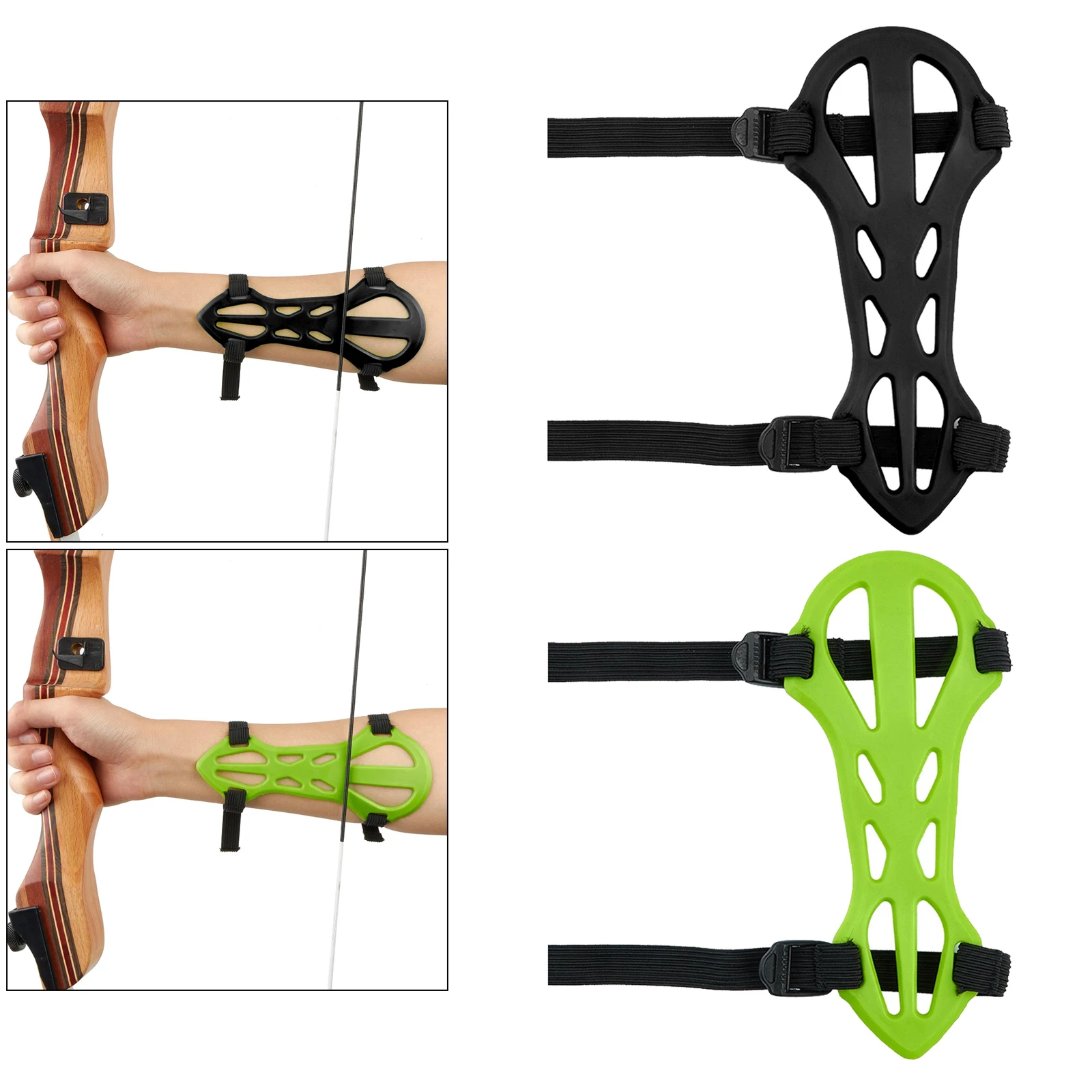 

Archery Arm Guards Adjustable Forearm Protector Practicing Wristband