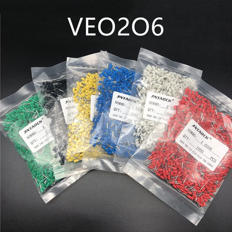 Клеммы холодного отжима из меди VE0206 200 шт. полностью оснащены клеммами трубчатого