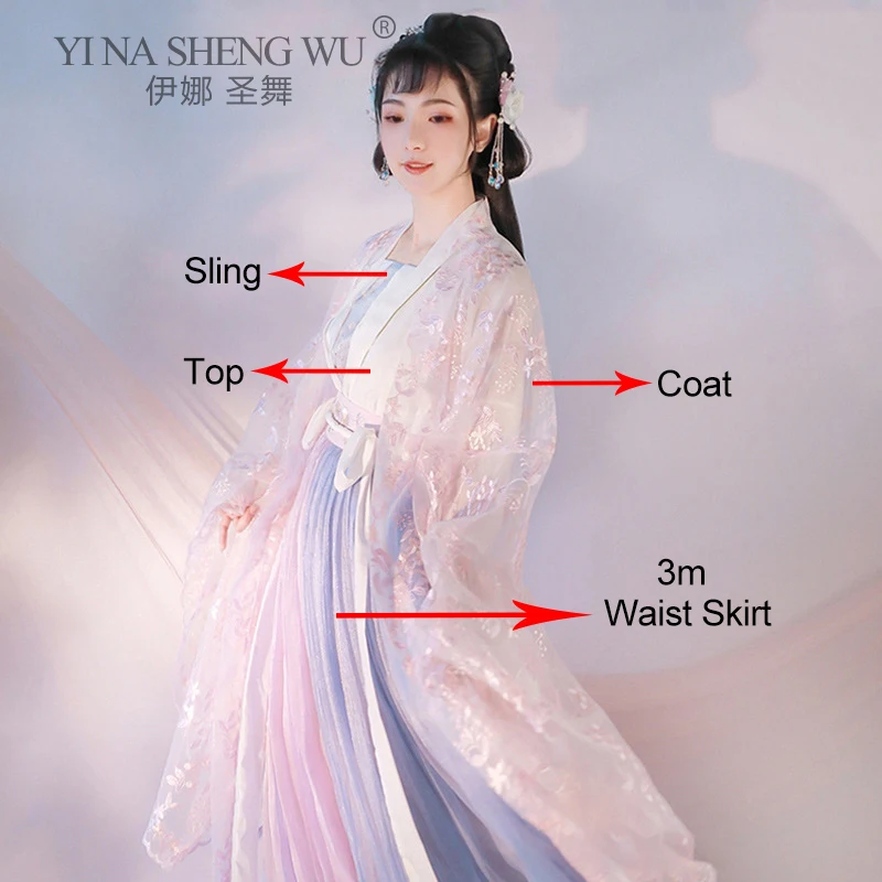 Новые женские Hanfu Китайский Стиль традиционный ханьфу сказочный костюм Хана