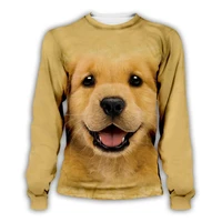 mens sweatshirt 3d printed puppy dog x mas gift animal pullover springautumn unisex long sleeved round neck wholesale
