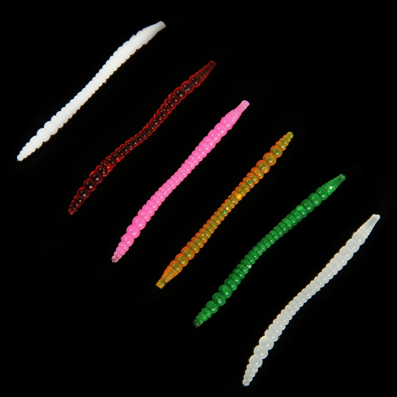 

PERO 10Pcs 60mm 0.6g Artificial Soft Fishing Lures Slow Sinking Trout Worm Soft Baits Sea Lifelike Worms Earthworm Lure Wobblers