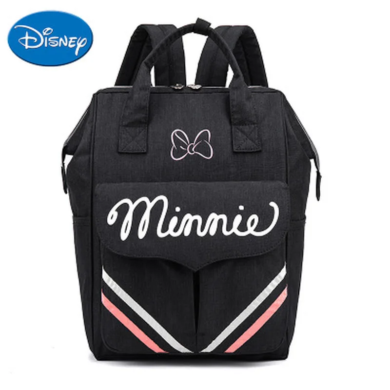 

Disney Minnie Diaper Bag Cartoon Backpack Mummy Bag Multifunctional Large Capacity Outing Handbag Practical Portable Backpack