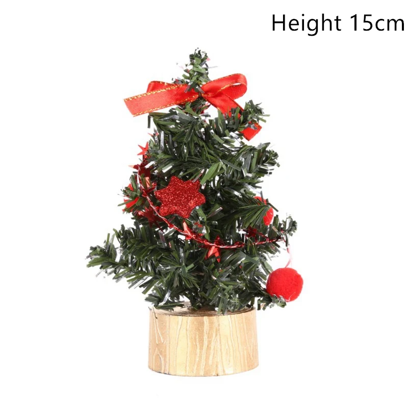 Red no light 15cm 15/20 Вт, 30 Вт, 40 см Настольный Штатив СВЕТОДИОДНЫЙ Рождественская елка Ночной светильник украшения светильник сосна Мини Рождественская елка Рождественские украшения подарок на год - Цвет: Red no light 15cm