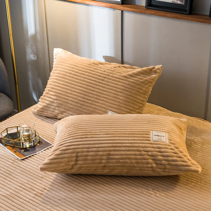 2 шт. простой Кристальный Бархатный Чехол для подушки однотонный чехол супер