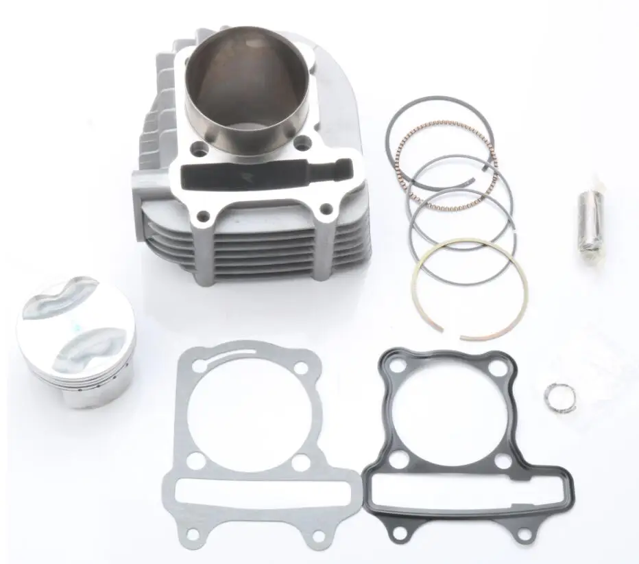 Cylinder kit 63 мм 4-клапан/4 в большой диаметр производительность комплект и привод в сборе и+ 3 мм коленчатый вал для GY6 GP110 125 150 обновление до 200cc 4Т 157QMJ - Цвет: Cylinder kit