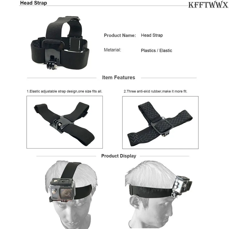 KFFTWWX for Gopro Accessories Kit Straps Tripod Set Mount for Go Pro Hero 9 8 7 6 5 4 Black YI 4K EKEN H9R SJCAM SJ8 PRO Camera