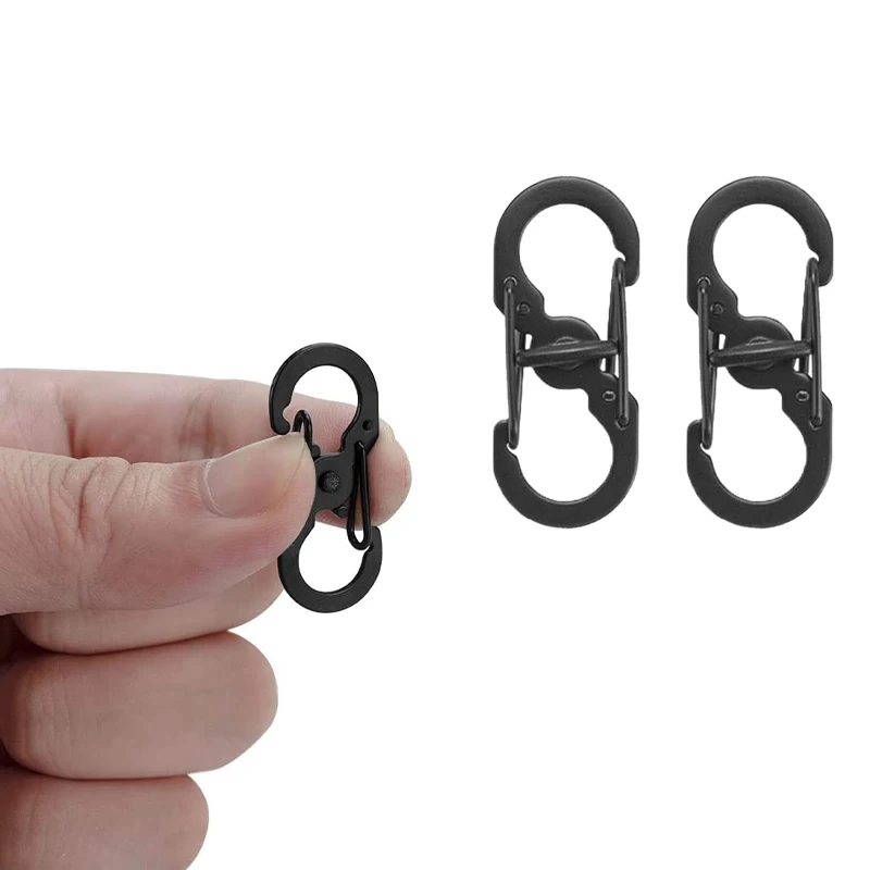 1 шт. кольцо для ключей с карабином Двойная маленькая новая форма металлическая