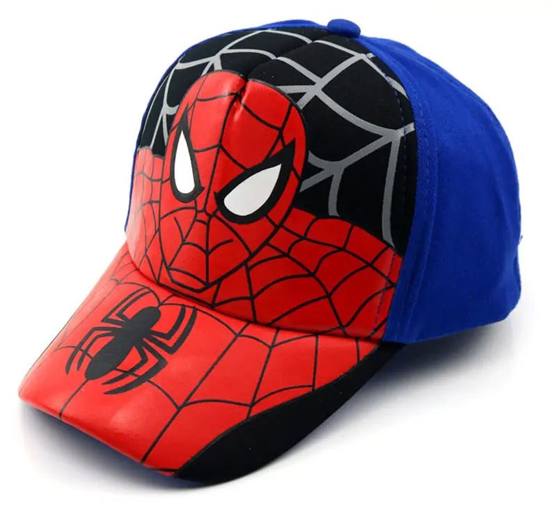 19 39 цветов, шапки для маленьких мальчиков и девочек, SPIDER-MAN хлопковая детская бейсбольная кепка с вышитыми героями мультфильмов, Кепка в стиле хип-хоп для мальчиков и девочек, бейсболка - Цвет: 19