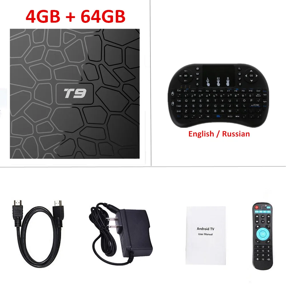 4G 64G an i8 T9 Android 9,0 ТВ приставка 4 ГБ 32 ГБ 64 Гб Смарт ТВ Rockchip RK3318 USB3.0 H.265 4K медиаплеер 2,4G& 5G Wifi BT 4,0 телеприставка 2G16G - Цвет: 4G 64G an i8