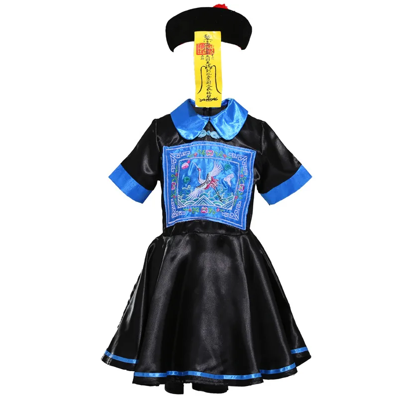 

Chinese Zombie Costumes Cosplay Kids Children Qing Dynasty Of China Halloween Costume For Kids Carnival Performance Party Suit