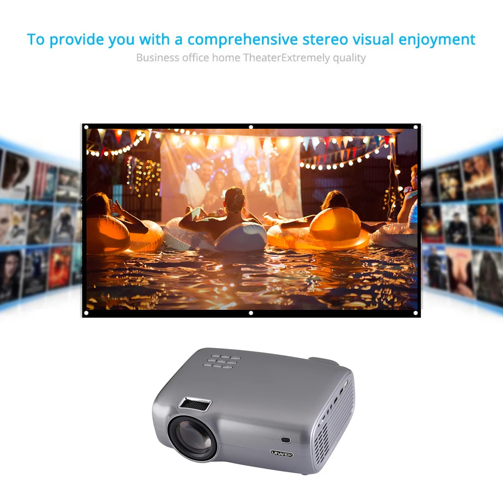 Uhappy U43 светодиодный жк проектор 1080P домашний кинотеатр пульт дистанционного