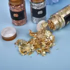 1 бутылка золотых и серебряных листов фольги сделай сам с конфетти, УФ эпоксидный наполнитель для эпоксидной смолы, украшение для дома