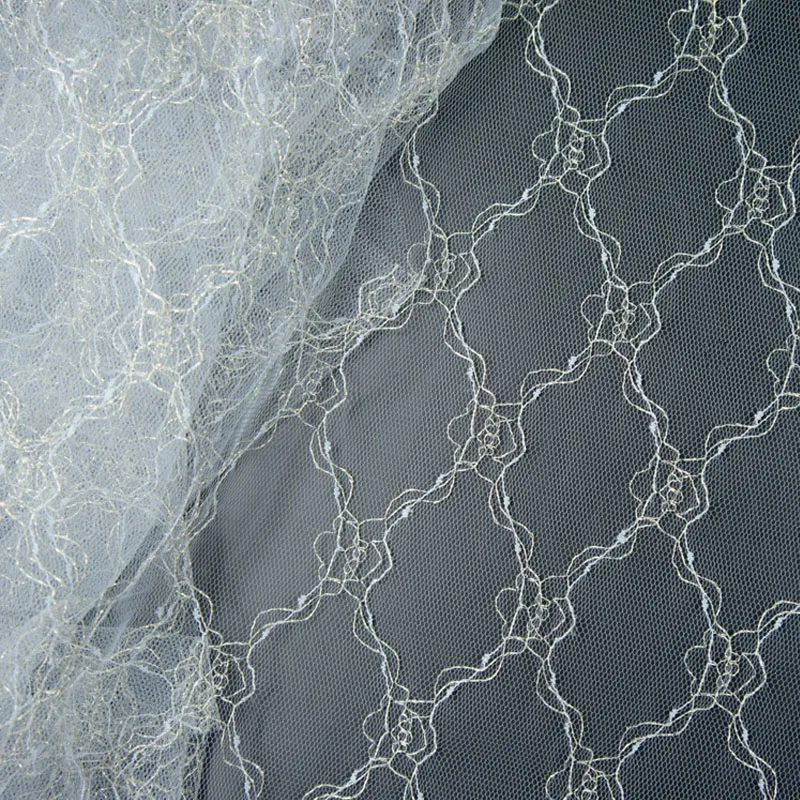 Блестящая вуаль 160*90 см металлическая сетчатая ткань декоративная кружевная
