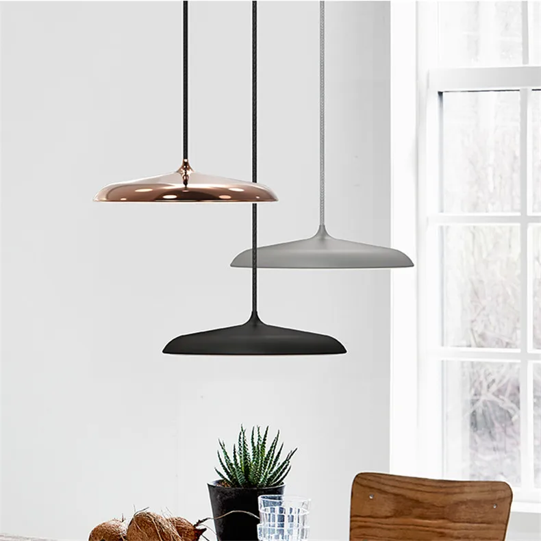 Lustra lampa Скандинавская металлическая летающая тарелка светодиодный подвесной