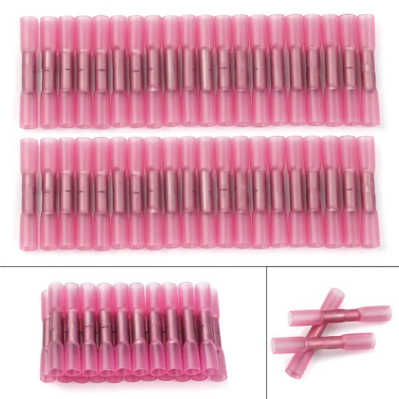 100 шт. Красный Водонепроницаемый Универсальный термоусадочный соединитель