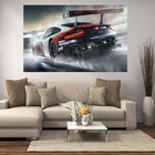 Современные картины на холсте, Настенная картина Porsche 911 RSR, гоночные автомобили, задний вид, плакаты и принты для декора гостиной