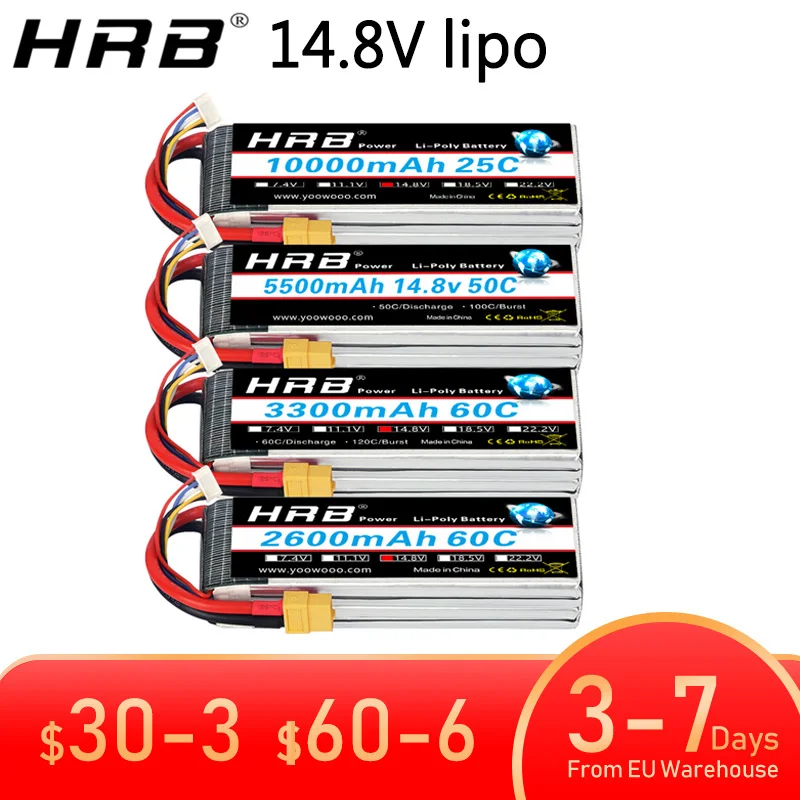 HRB 4S 14.8V 5500mah 50C Lipo