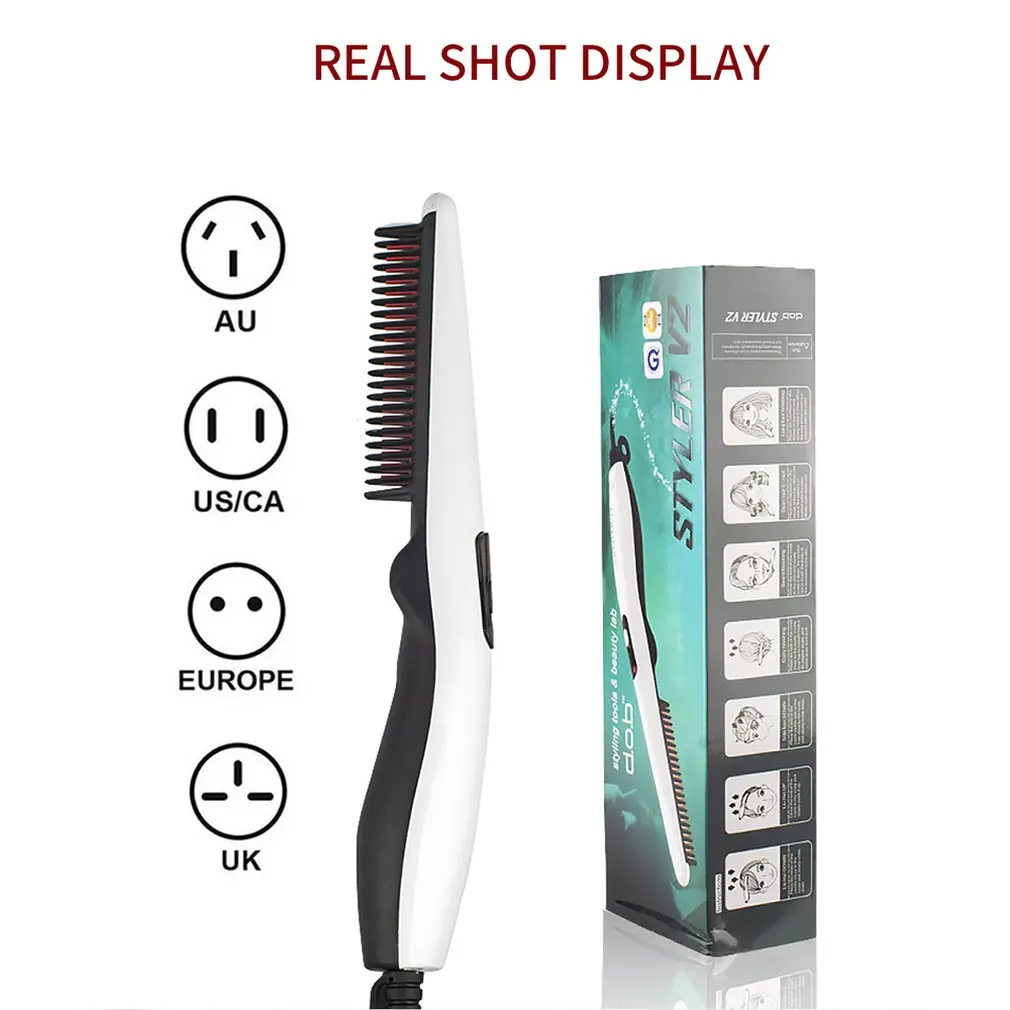 Многофункциональная расческа для волос щетка быстрой бороды выпрямитель
