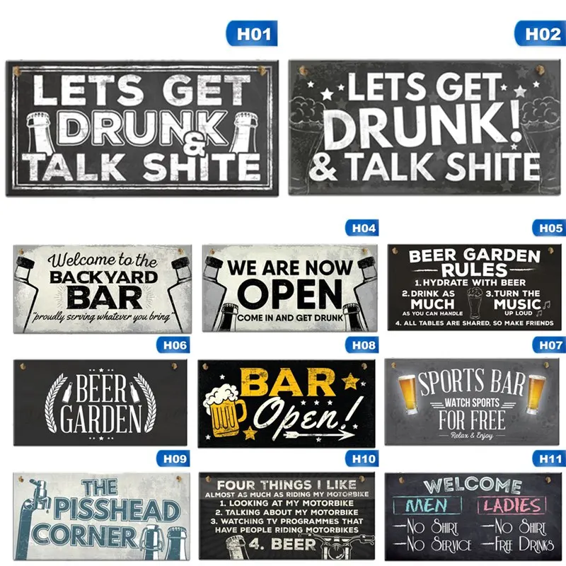 Винтажные модные кафе бар Паб Настенный декор простые деревянные знаки домашний