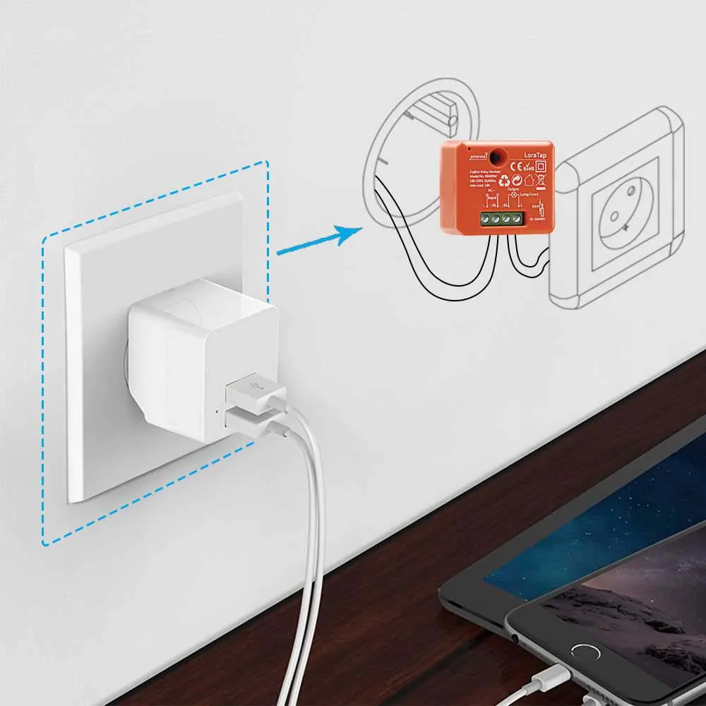 Умный модуль розетки Tuya ZigBee 3 0 Беспроводной Выключатель с ДУ работает Echo Alexa Google