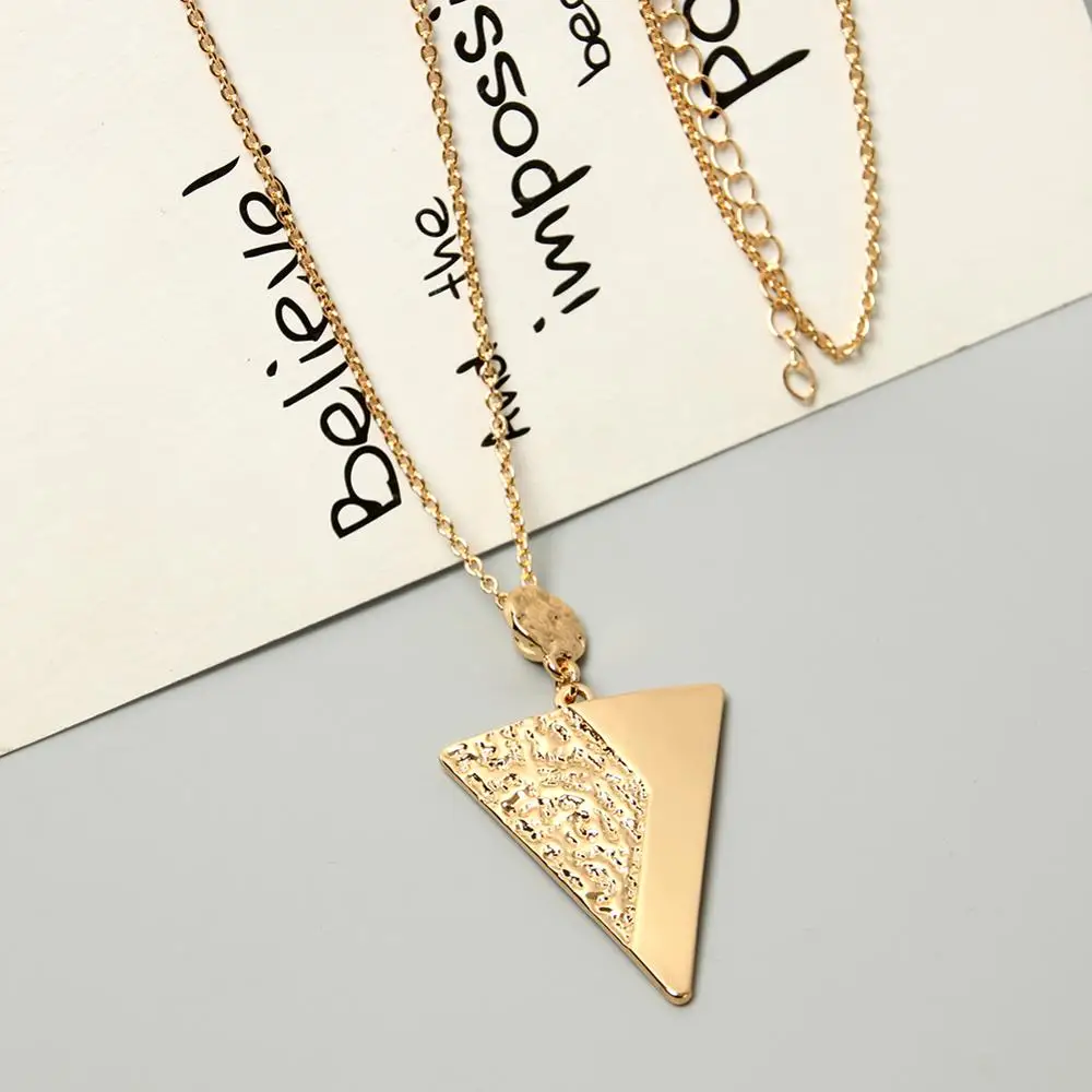 Золотые серебряные ювелирные изделия женские панк треугольные простые